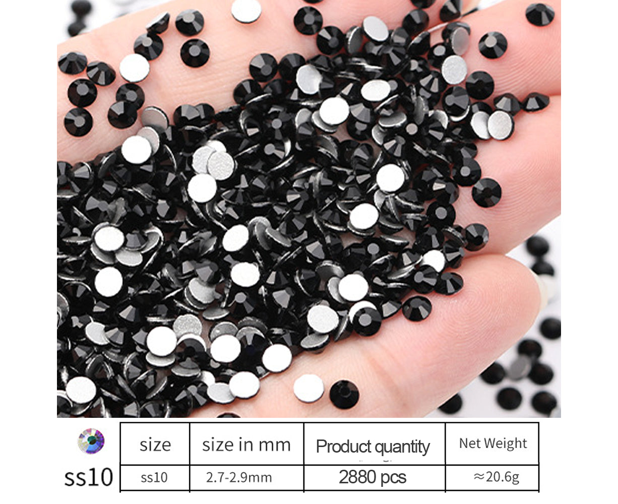 Crystal Glass Hotfix Rhinestones, for Crafts Clothes Costumes Shoes Jewelry, round Glass Gems