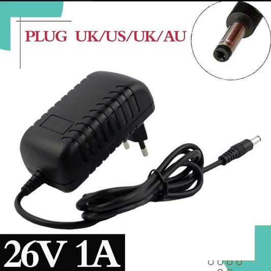 26V 1A 450mAh Power Adapter Charger for Dibea D008 Pro, F8 Pro, M500, TT8, MM8, K30, and MT66 Cordless Vacuum Cleaners