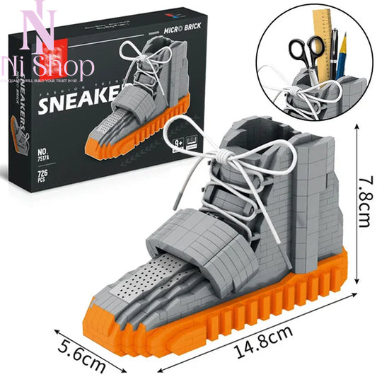 Sneakers Shoes Building Blocks Sport Basketball Shoe Bricks Assembly Toys Gifts