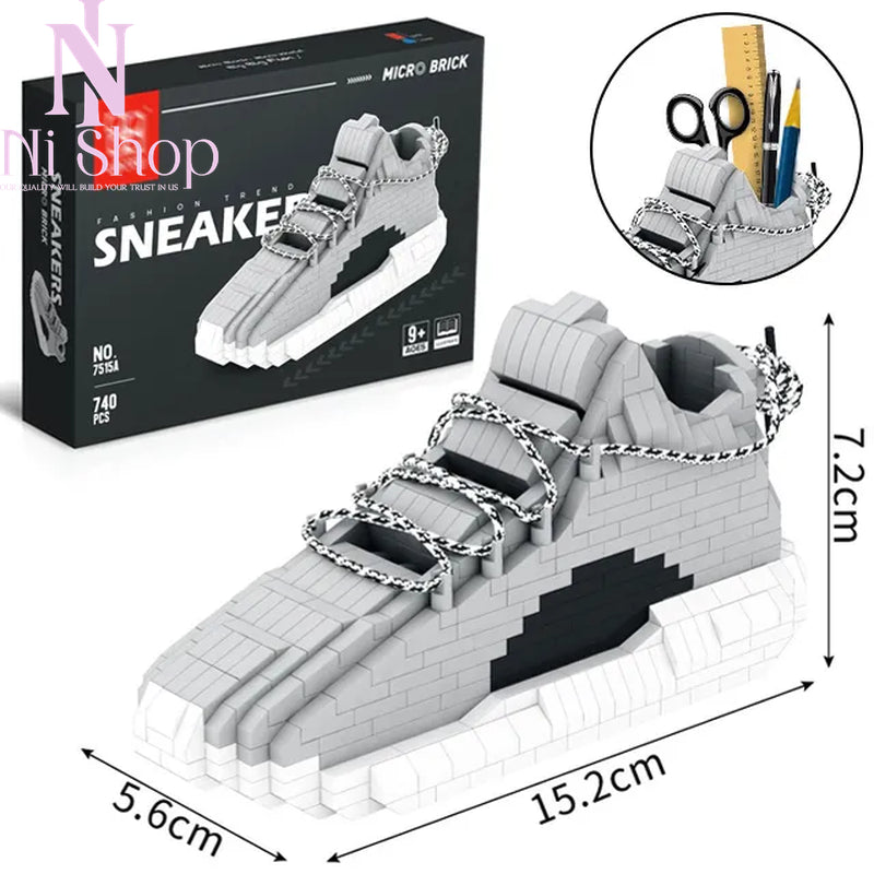 Sneakers Shoes Building Blocks Sport Basketball Shoe Bricks Assembly Toys Gifts