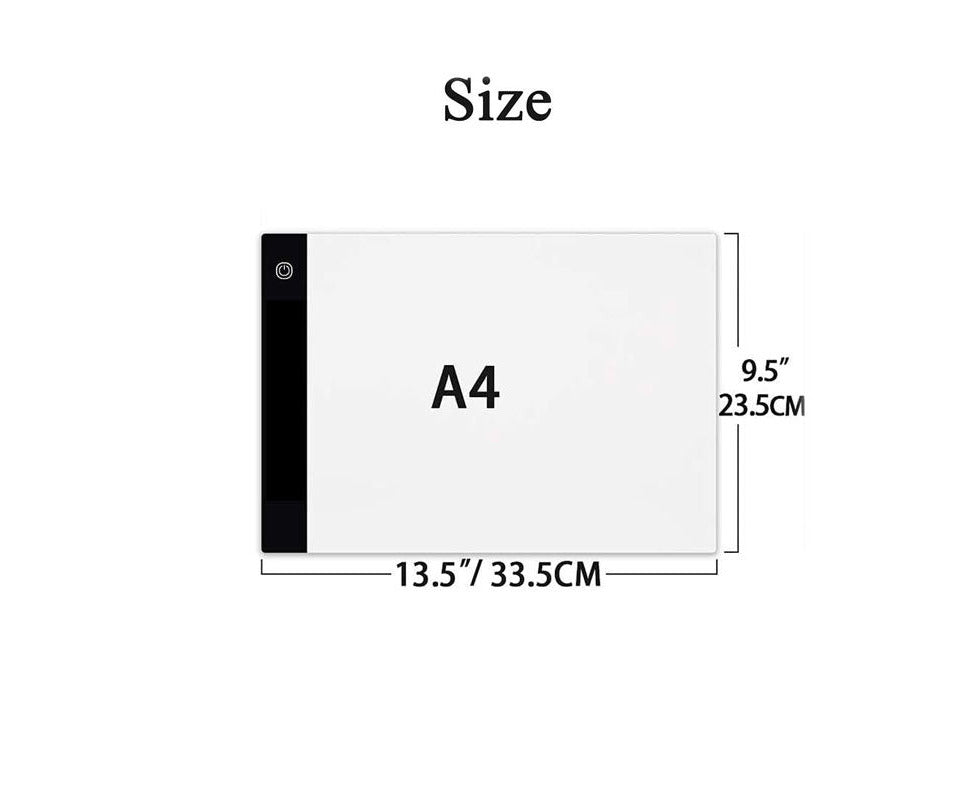 A4 LED Light Pad for Diamond Painting USB Powered Light Board Kit with Detachable Stand and Clips-Suit3