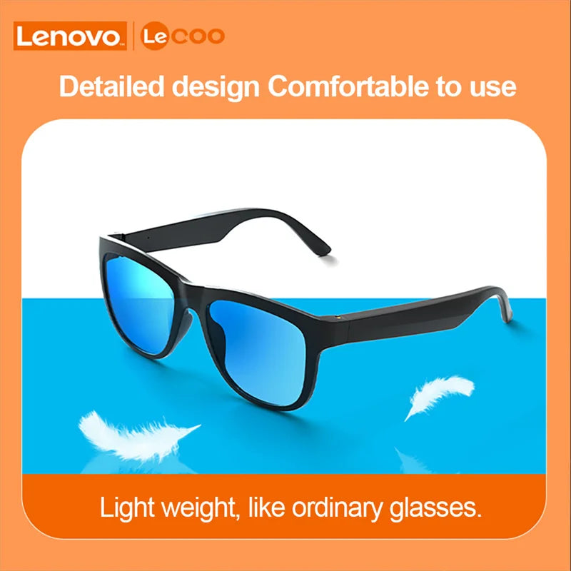 Lecoo C8 Wireless Bluetooth Smart Glasses with HD Microphone and Earphone for Outdoor Sports