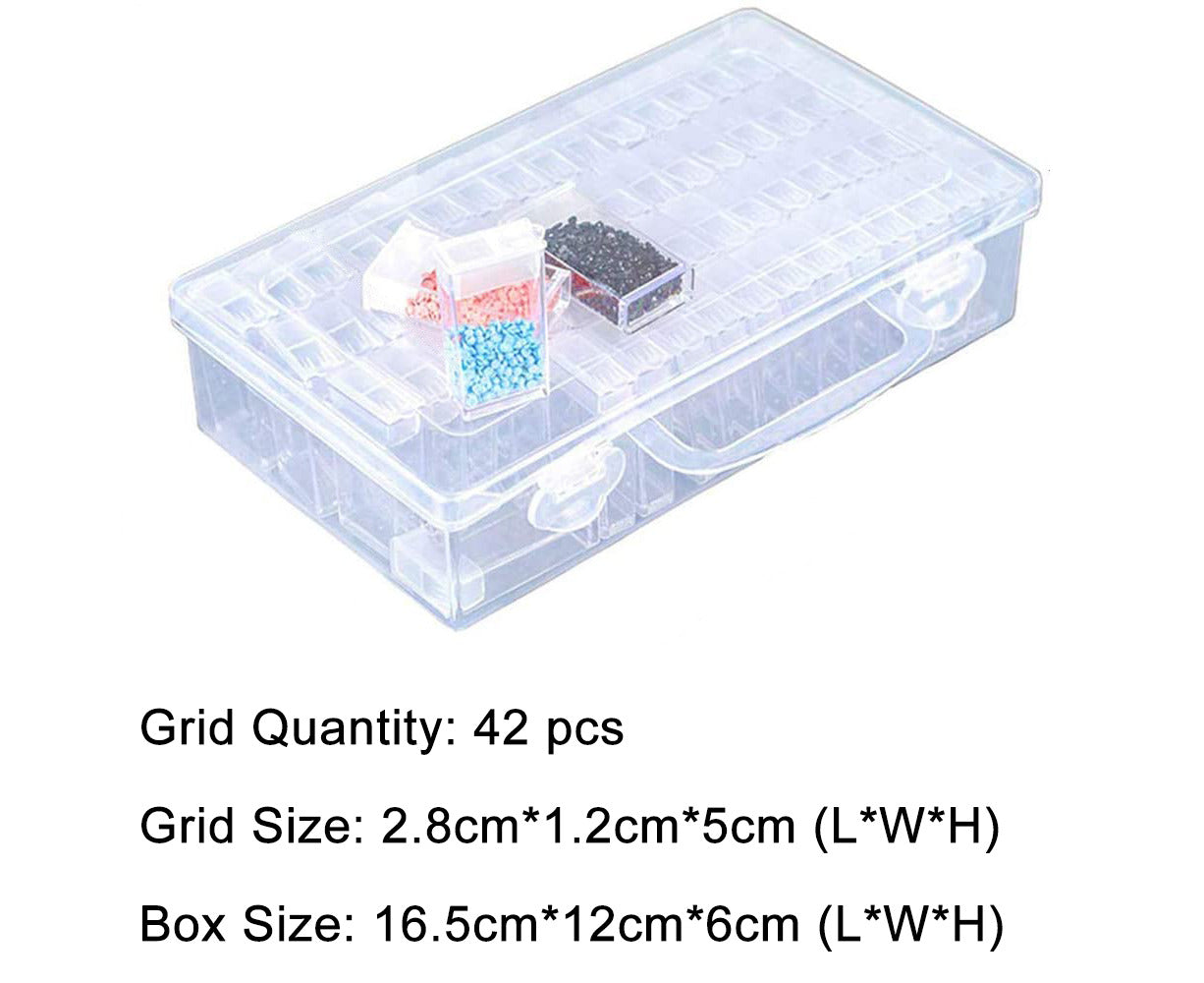 42/84 Grid Transparent Box DIY Handmade Beaded Diamond Painting