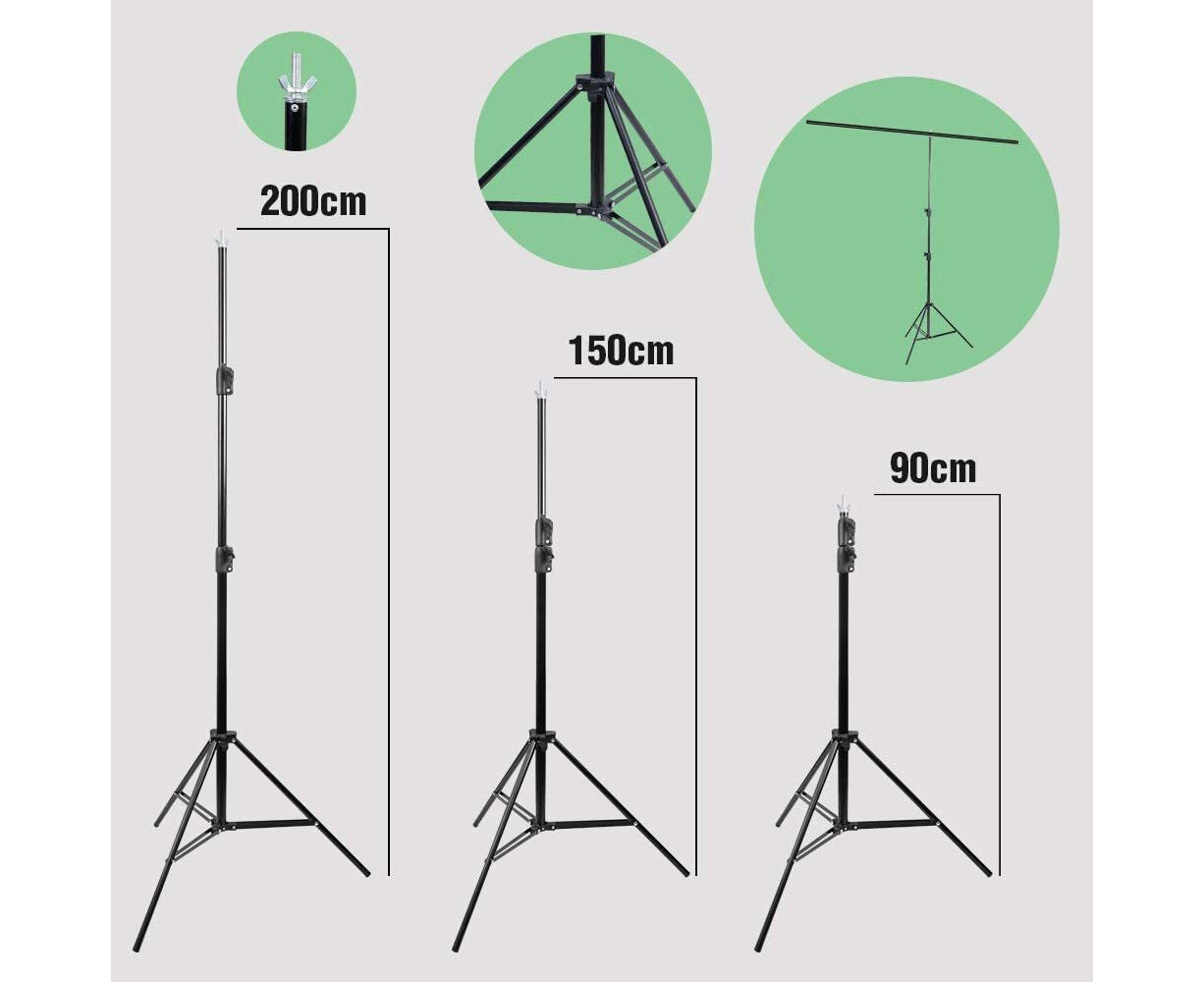 3M Studio Backdrop Stand Kit with Black, White & Green Screen