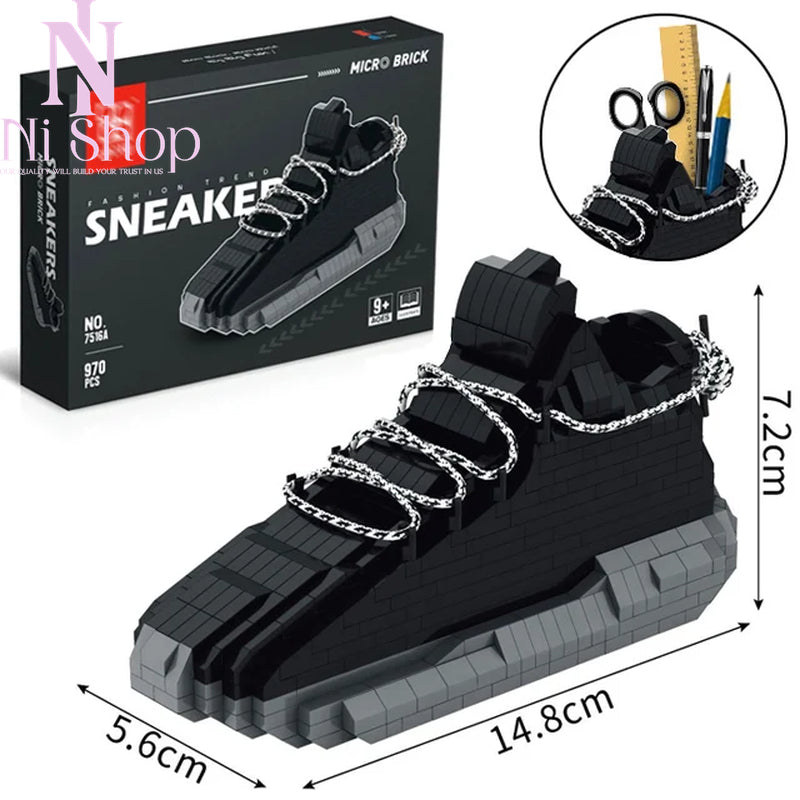 Sneakers Shoes Building Blocks Sport Basketball Shoe Bricks Assembly Toys Gifts