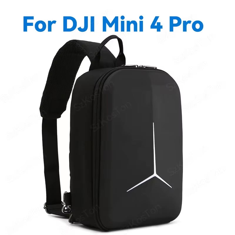 Mini 4 Pro Portable Storage Backpack and Messenger Chest Bag - Stylish Accessory Case for Mini 4 Pro