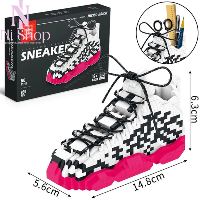 Sneakers Shoes Building Blocks Sport Basketball Shoe Bricks Assembly Toys Gifts